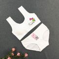 Young Girls Bra Panties Sets Underwear Training Bra Teenage Bra Baby Lingerie Kids Sports Bra 8-15 Years. 