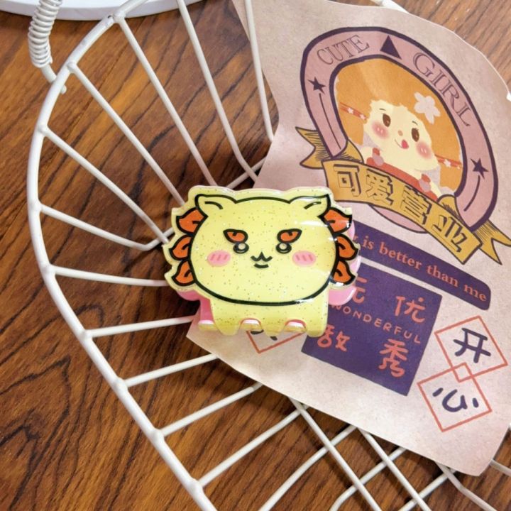 Exquisite Kurimanjyuu Acetate Chiikawa Hair Claw Rakko Hachiware Usagi Hair Clip Shiisaa Anime Momonga Crab Clip Hair Styling Accessory
