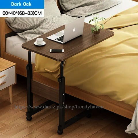 Laptop Table Height Adjustable, Bedside Laptop Table, Laptop Stand, Adjustable Coffee Table, Wooden Laptop Stand, Gaming Table, Patient Food serving Tray,,