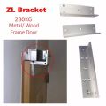 Z and L shape Bracket Magnetic Electromagnetic Lock L&Z Bracket for door lock for Independent RFID Access Control System Device Security DC6-12V Magnetic Electric Door Collar Lock Holding Force 280. 