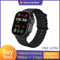 C900 Ultra Smart Watch Ultra 49mm Series 2.2-inch NFC Fitness Watches for Women Men Exercise Modes Sleep Tracking Apps, Water Resistant Watch for iOS and Android (Black). 