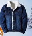 New Jeans jacket Sherpa Denim Jacket with White Fur. 