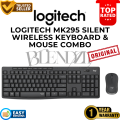 Logitech MK295 Silent Wireless Keyboard & Mouse Combo - 1-Year Battery Life, Quiet Typing, Plug-and-Play for PC/Laptop, Spill-Resistant Design, Compact Ergonomic (Black). 