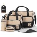 MiniMe 5Pcs/Set Baby Care Diaper Bag Multifunctional Diaper Bags Large Capacity Mother Maternity Backpack Infant Nappy Changing Bag. 