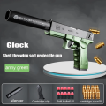 Airsoft machine toy for kids in every color Airsoft Machine for Kids White Black |Soft Bullet Toy-Gun-Shell Injection Foam Darts Blaster Manual Airsoft machine with Silencer for Adults Kids. 