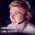 Beexcellent GM-1 Gaming Headset for PS4 PS5 Xbox One Switch PC with Noise Canceling Mic, Deep Bass Stereo Sound (Black Red). 