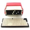 QUANBU Self Inking Stamp Set Custom Personalised DIY Business Name Number Address Printing Rubber Stamp with Tweezers Kit Red. 