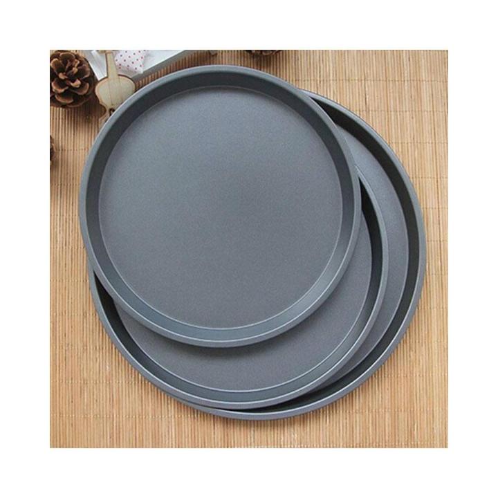 Pack Of 3 Non Stick Pizza Pan Sets Round Pizza Tray （8Inch, 10Inch, 12Inch）