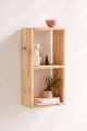 wall mounted wooden rack. 