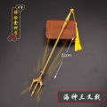 DL anime peripheral 30cm 22cm Sea King fork trident three piece set alloy metal. 