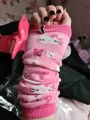 Sanrio Kawaii Hello Kitty Arm Cover Pink Kt Cat Arm Warmer Punk Cute Knitted Arm Sleeves Fingerless Gloves for Women Girls Gift. 