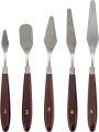 5-Piece Stainless Steel Palette Knife Set - Flexible Spatula Painting Knives for Color Mixing, Spreading, Applying Oil & Acrylic Paint on Canvases, Cake Icing, 3D Printer Removal Tool. 