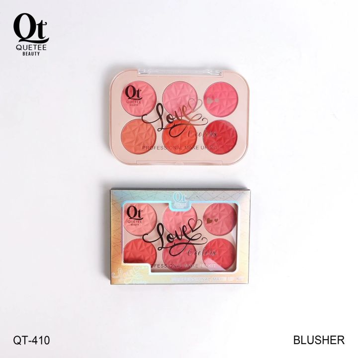 Quitee Color QT Quetee Lovely Matte Blusher 6 Colors Highly Pigmented, Smooth & Long ...