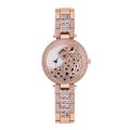 【ETOP】Women Luxury Full Crystal Quartz Watch  Fashion 3D Leopard Dial Stainless Steel Bracelet Wristwatch Female Clock Reloj Mujer. 