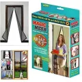 Magic Mesh Deluxe- Hands Free Magnetic Screen Door, Mesh Curtain Keeps Bugs Out, Pet & Kid Friendly- Fits Doors up to 39 x 83 Inches. 