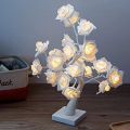 Rose Flower Lamp LED Tree Table Lamp fairy Garland Night Lights Desk Light Wedding Bedroom Party Home decoration. 