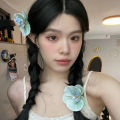 Elegant and Gentle Butterfly Orchid Head Flower Hair Clips Female Mori Atmosphere Sense of The Seaside Holiday Photo Bangs Clip. 