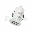 New universal car charger dual usb port adapter cigarette lighter converter black 1 pc. 