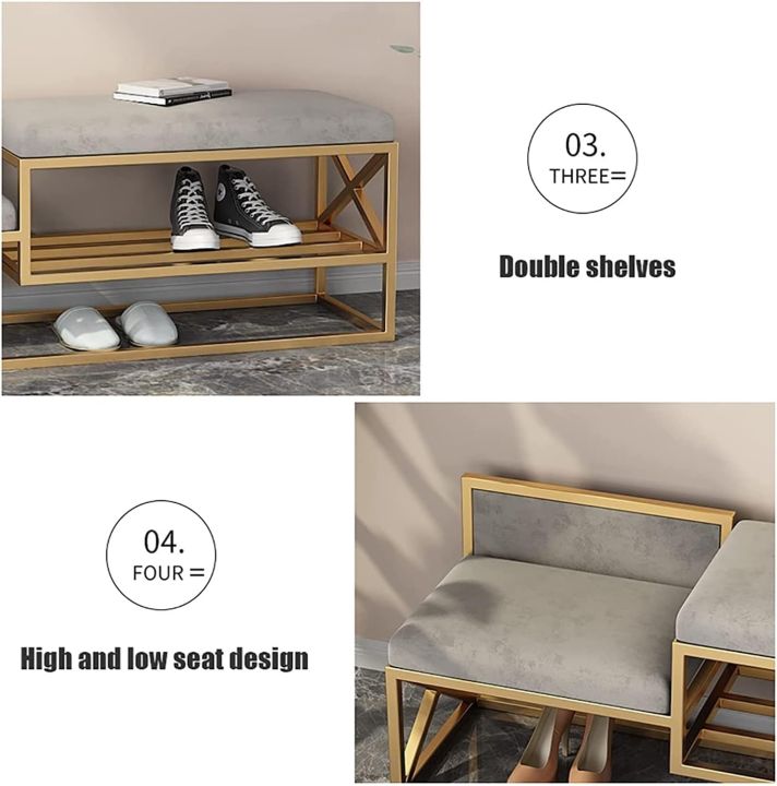 Grey%20Tufted%20Bench%20-%20Shoe%20Bench%20with%202%20Comfortable%20Seats%20-%20Shoe%20Storage%20Organizer%20Tier%20Entryway%20Shoe%20Bench%20Organizing%20Rack%20with%20Velvet%20Cushion%20-%20Entryway%20Bench%20with%20Shoe%20Changing%20Stool%20-%20Perfect%20Corner%20Bench%20for%20Small%20Spaces%20and%20Narrow%20Storage%20Solutions%20-%20Image%204