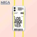 【 Miga Plaza 】 For iPhone 11 Pro Max 11 Pro/11 Case 7 8 6 6s Plus X XR XS Max Case Flight Ticket Letter Soft Silicone Back Cover Boarding Pass Phone Case. 
