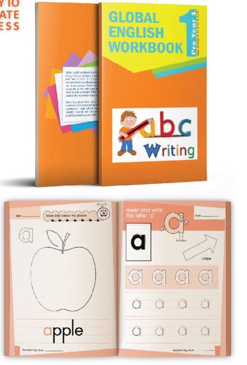 Global English Series Work Book , Activity book Preschool School Book children's Book Early Years Education Book English Book English Activity Small Letters Tracing Book Early Learners Book for Kids Montessori Pre-year Book