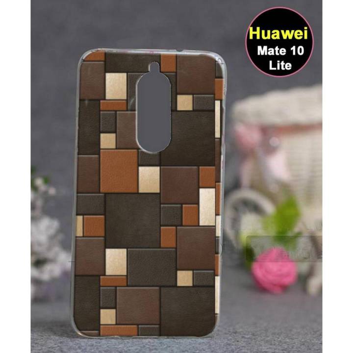 Huawei Mate 10 Lite Back Cover - Leather Style Cover