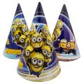 Minions Birthday Caps - Standard - Party Caps - Yellow - Boys - Minions Theme - Pack Of 10. 