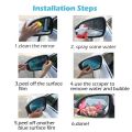 2pcs Waterproof Anti Fog Car Rear View Mirror Film Anti Glare Mist Rainproof Side View Window Clear Protective Sticker. 