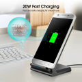 DoomHot  Wireless Charging Station Stand 20W Charging Dock Desktop Wireless Charger Holder. 