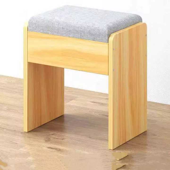 Wooden%20Stools%20With%20%20Seat%20Dressing%20Stool%20Single%20Piece%20Ottoman%20Customized%20-%20Image%202