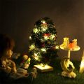 1/12 Dollhouse Miniature Led String Lights Dollhouse Christmas Tree Decor For Festival Xmas Accessories Decoration. 