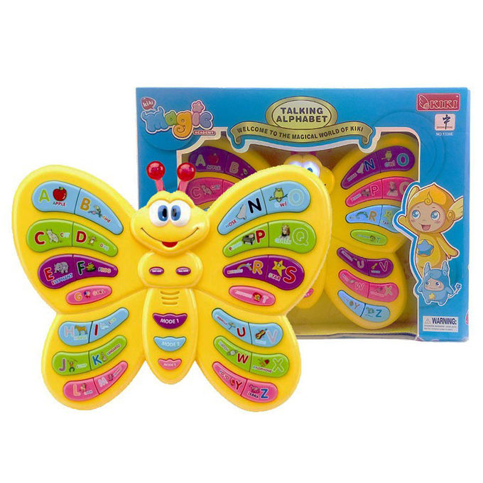 New Big Size Alphabet talking Butterfly for kids Multicolor