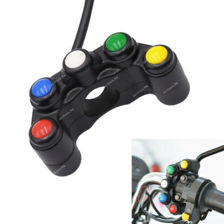 Universal 5 button Array Motorcycle Switches Race Bikes Motocross 22mm Handlebar Switches Assembly Handle bar switch