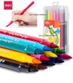Pack of 12 Delii Brush Marker Felt Pen Watercolor Brush Markers for calligraphy markers Sketching, Painting and Coloring - Multicolor. 
