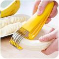 Banana Slicer - Popular Banana Slicer Chopper Fruit Cutter Cucumber Salad Vegetable Peeler Cooking Home Creative - Stainless Thin Cutter Slicer Banana Machine Chopper Tools. 