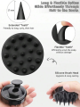 Non-Slip Silicone Scalp Massager Brush – Soft Silicone Bristles for Deep Cleansing, Dandruff Removal & Relaxing Hair Massage | Manual Shampoo Brush & Head Scrubber for Wet/Dry Hair | Anti-Slip Handle Bath Comb for Men & Women Hair Care. 