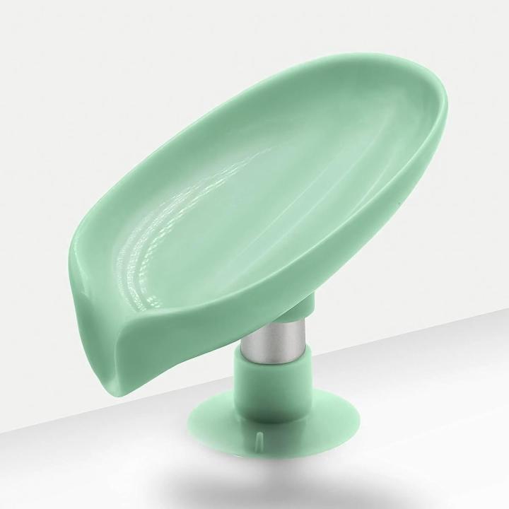 New style Leaf Shape Soap Box Drain Soap Holder Box Bathroom Shower Soap Holder Dish Storage Plate Tray Bathroom Supplies Bathroom Gadge