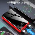 Royal R303 30000 Mah Power Bank Large Capacity Built in Flashlight Powerbank 4 Usb Ports QC 3.0 18W Lithium Polymer Battery. 