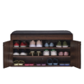 Premium Quality Entrance 2 Tiers Shoe Rack Shoe Cabinet Shoe Storage Bench with Folding Padded Seat. 