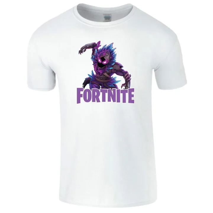 White%20Cotton%20T%20shirt%20Fortnite%20Raven%20Gaming%20Gamer%20Boys%20Top%20T-shirt%20Pub%20G%20-%20Image%202