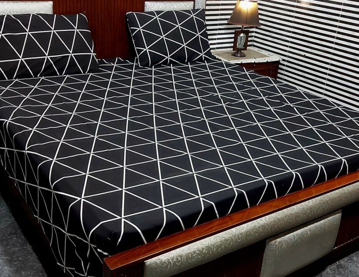 Pure Cotton King Size Bed Sheet 3 Piece Printed Bedsheet