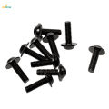 20 Pieces Black+Silver Car License Number Plate Bolt Screws Set. 