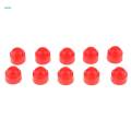 2x10Pcs Red Plastic Dome Hex Bolt Nut Protection Caps Cover M8 13 x 15mm. 