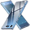 For Sony Xperia XZ1 Back Cover Shockproof Transparent Soft TPU Silicone Protector Phone Case with Shock Absorption Bumper Corners. 