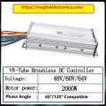 48-64V 2000W BLDC Brushless Controller/Ebike Intelligent High-end Controller for Electric Bicycle/Scooter/ Motor Controller Power Supply 18 MOSFET Tubes. 