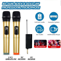 Wireless Mic Dynamic Plug & Play Portable Wireless Microphone with LED Display for Computer, Laptop, DSLR, Conference, Live Broadcast, PA Speakers, Power Amplifiers, Mixers, Karaoke, KTV, Singing, Mehfil, Masjid, 50m Long Range Portable Mic System. 