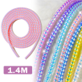 Colorful Laser Spiral USB Charger Cable Cord Protector Wrap 140cm Cable Winder For iPhone Samsung Mi Data Cable Sleeve Universal. 