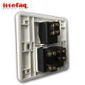 Ittefaq 2 switch + 1 socket plate China Fitting Board Plate White Series. 