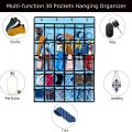 Pocket Chart for Calculator Holder, 30 Pocket Charts for Classroom 33.5 x 24.5 Inch Hang Cell Phone Organizer. 