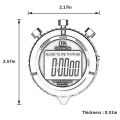 YS Digital Stopwatch Timer Metal Stop Watch with Backlight, 2 Lap Stopwatch Timer for Sports Competition. 